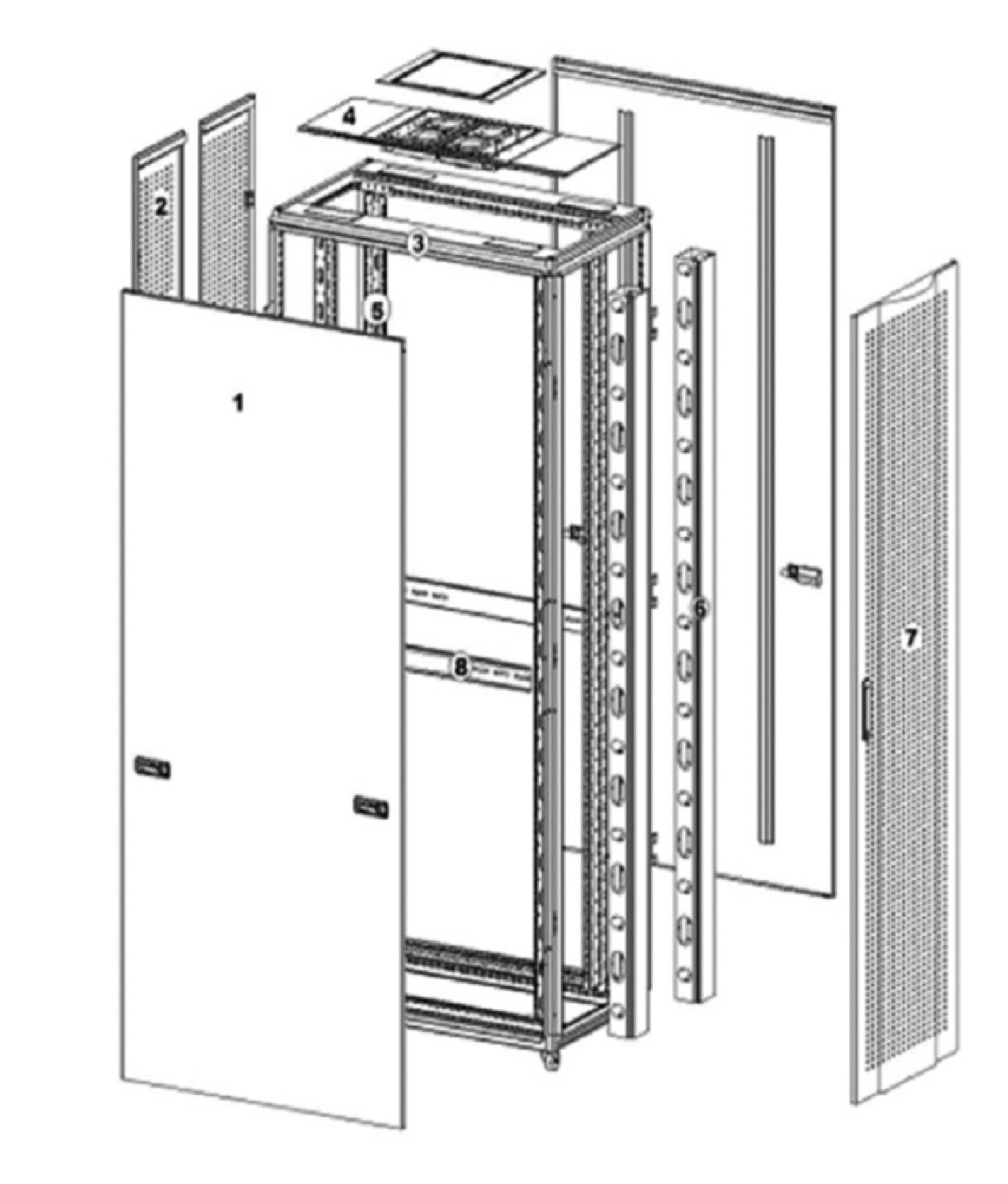 Серверный шкаф с перфорированной дверцей